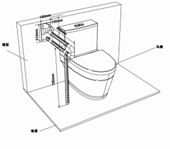 無(wú)障礙衛(wèi)生間馬桶邊的扶手